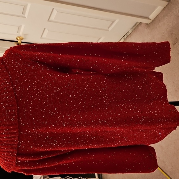 RUBY RED SEQUIN SWEATER - Picture 4 of 6